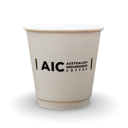 AIC 8oz Branded cups PLA Biodegradable PLA Double Wall - 1,000 per carton