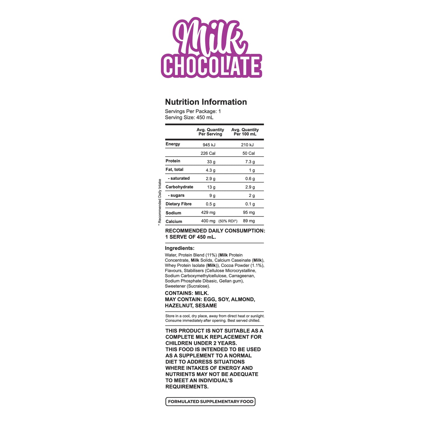 Ultimate Protein RTD by GorillaX Labs - Milk Chocolate 450ml - 12 pack carton
