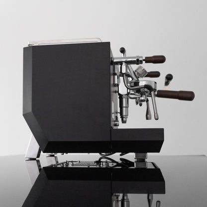 Torre Adele Matte Black 1 Group Coffee Machine With Wood