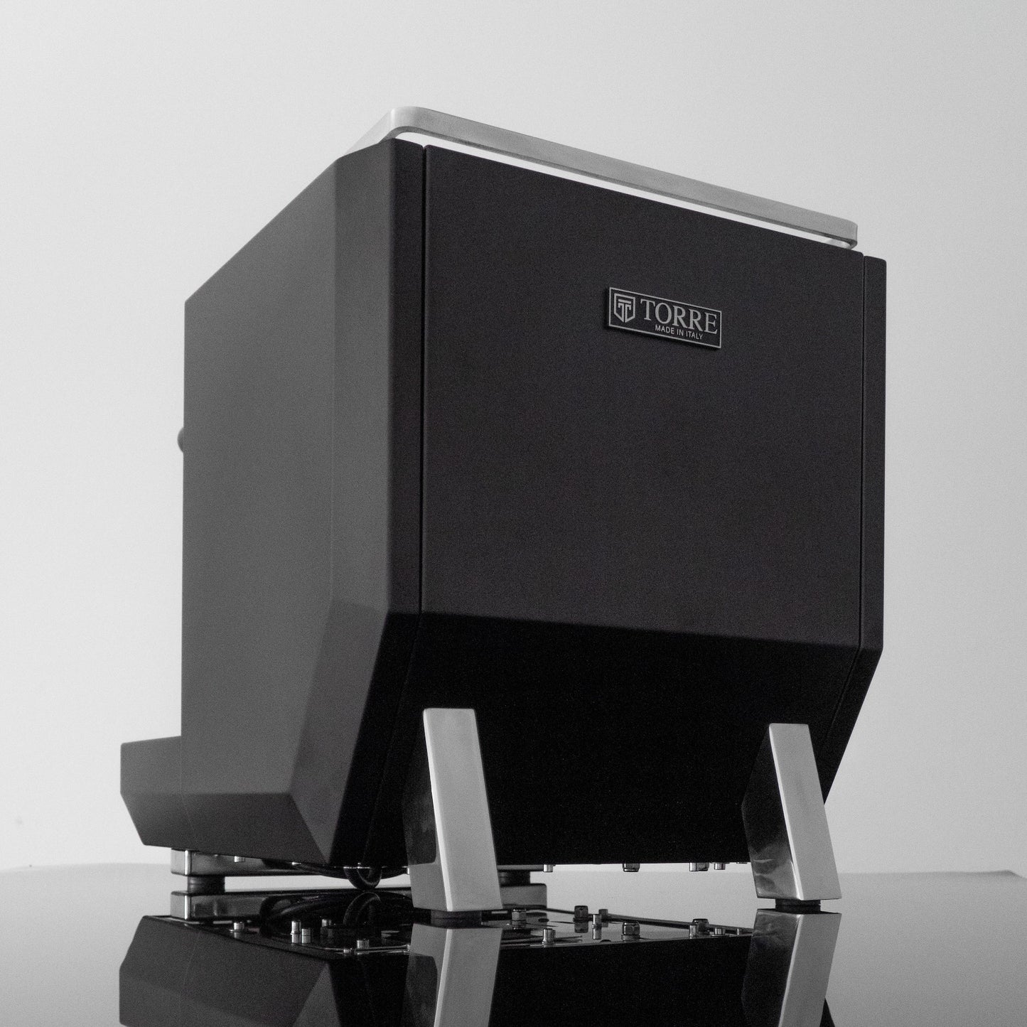 Torre Adele Matte Black 1 Group Coffee Machine With Wood