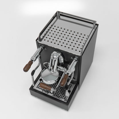 Torre Luigino TSP Matte Black 1 Group Coffee Machine with Wood and Joystick