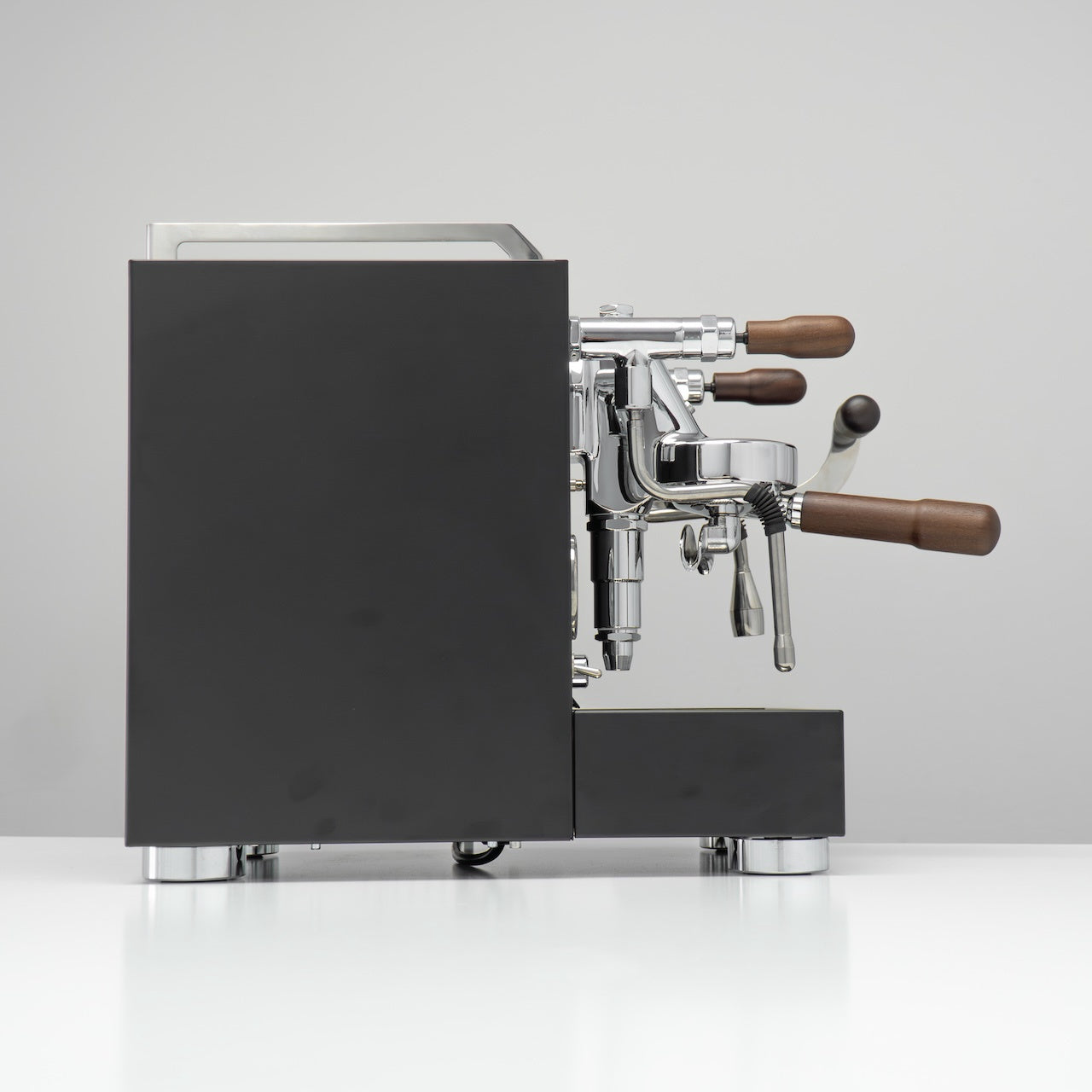 Torre Luigino TSP Matte Black 1 Group Coffee Machine with Wood and Joystick