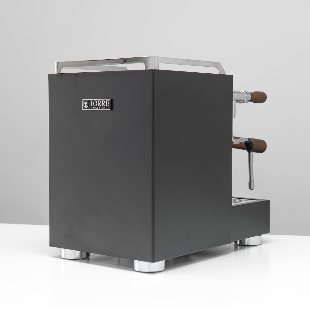 Torre Luigino TSP Matte Black 1 Group Coffee Machine with Wood and Joystick