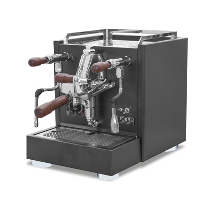 Torre Peppina EVO 1 Group Coffee Machine Matte Black With Wood