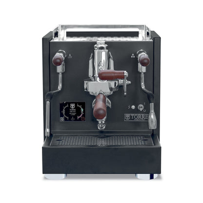 Torre Peppina EVO 1 Group Coffee Machine Matte Black With Wood