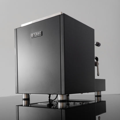 Torre Teresina RS Matte Black 1 Group Coffee Machine With Wood