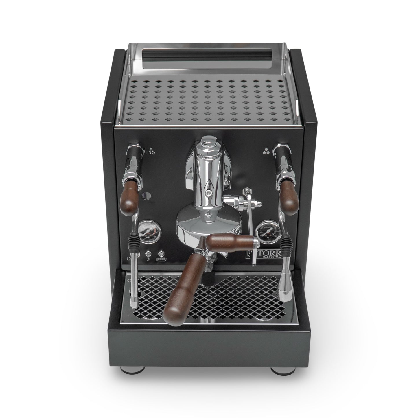 Torre Teresina RS Matte Black 1 Group Coffee Machine With Wood