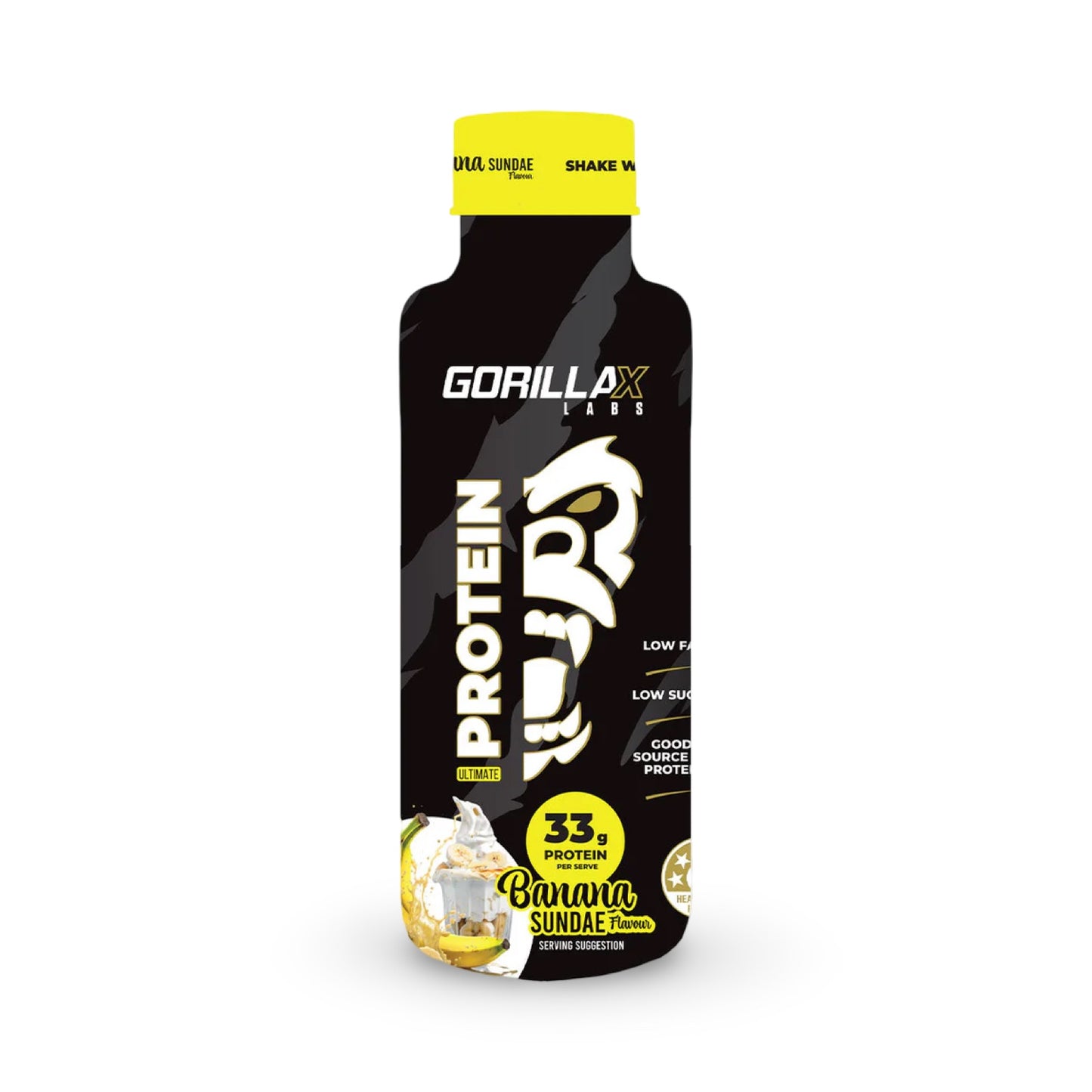 Ultimate Protein RTD by GorillaX Labs - Banana Sundae 450ml - 12 pack carton